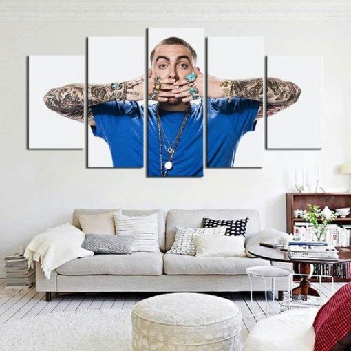 22354-NF Mac Miller 2 Music - 5 Panel Canvas Art Wall Decor