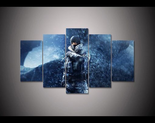 22446-NF In The Snow Tom Clancy’s Rainbow Six Siege Gaming - 5 Panel Canvas Art Wall Decor