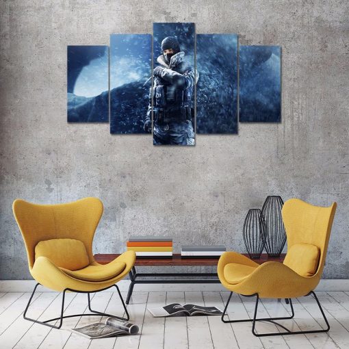 22446-NF In The Snow Tom Clancy’s Rainbow Six Siege Gaming - 5 Panel Canvas Art Wall Decor