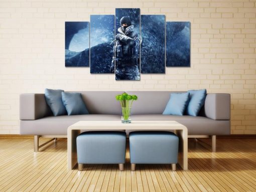 22446-NF In The Snow Tom Clancy’s Rainbow Six Siege Gaming - 5 Panel Canvas Art Wall Decor