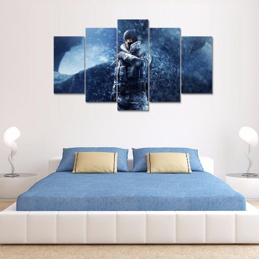 22446-NF In The Snow Tom Clancy’s Rainbow Six Siege Gaming - 5 Panel Canvas Art Wall Decor