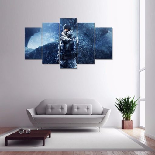 22446-NF In The Snow Tom Clancy’s Rainbow Six Siege Gaming - 5 Panel Canvas Art Wall Decor