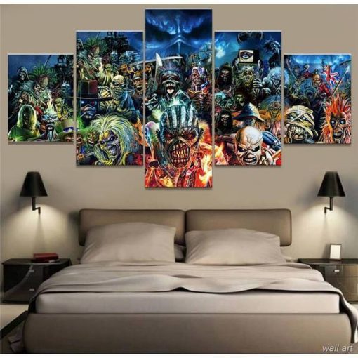 22321-NF Iron Maiden Band Rock Music - 5 Panel Canvas Art Wall Decor