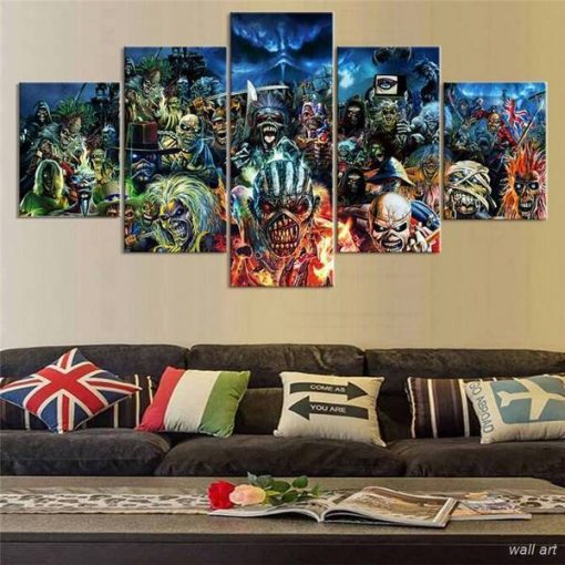 22321-NF Iron Maiden Band Rock Music - 5 Panel Canvas Art Wall Decor