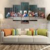 23432-NF Jesus The Last Supper 5 - 5 Panel Canvas Art Wall Decor