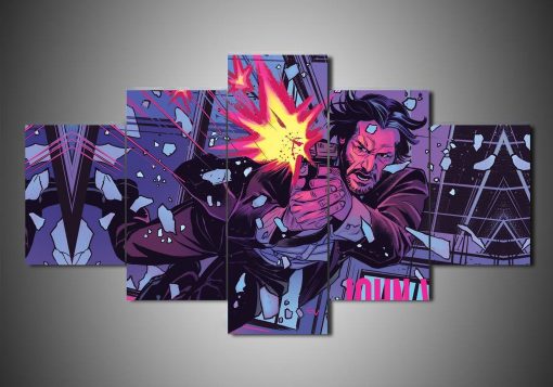 22498-NF John Wick 1 Movie - 5 Panel Canvas Art Wall Decor