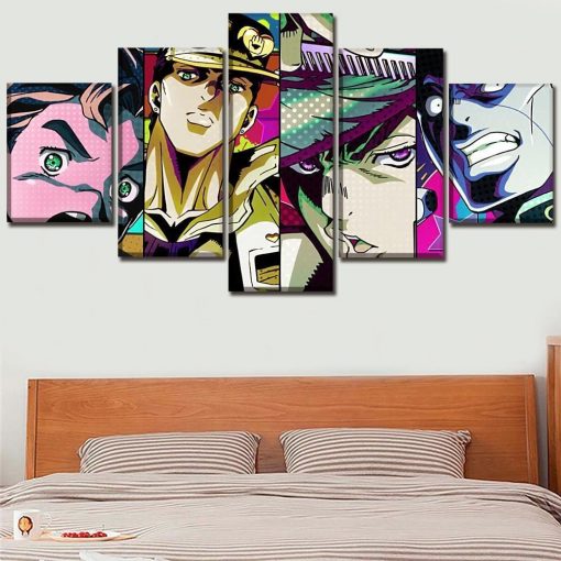 22245-NF JoJo’s Bizarre Adventure 3 Anime - 5 Panel Canvas Art Wall Decor