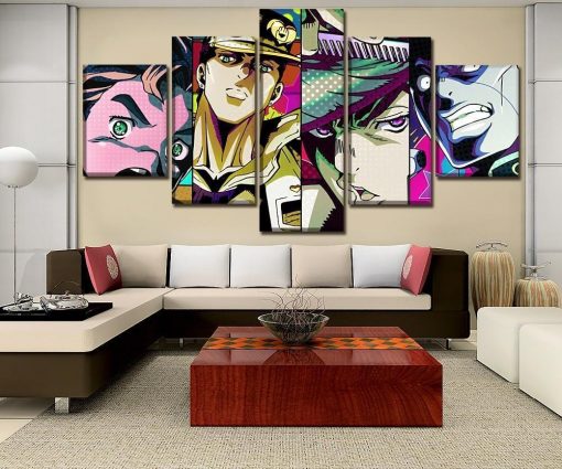 22245-NF JoJo’s Bizarre Adventure 3 Anime - 5 Panel Canvas Art Wall Decor