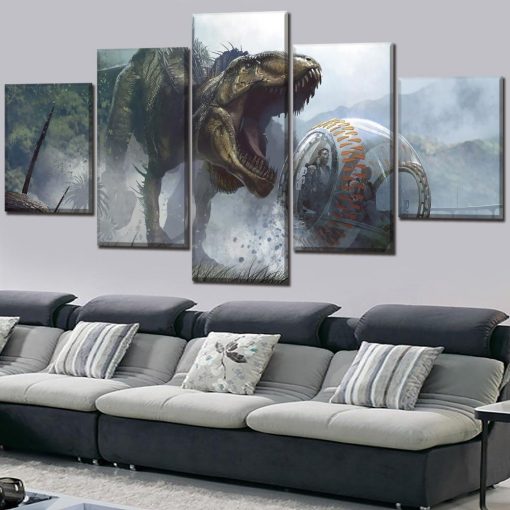 22728-NF Jurassic World Evolution - 5 Panel Canvas Art Wall Decor