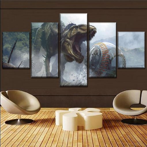 22728-NF Jurassic World Evolution - 5 Panel Canvas Art Wall Decor