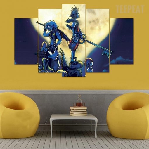 22730-NF Kingdom Hearts V3 Anime - 5 Panel Canvas Art Wall Decor