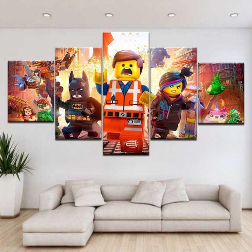 22499-NF La Grande Aventure Lego Movie - 5 Panel Canvas Art Wall Decor