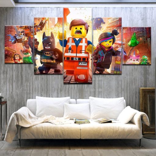 22499-NF La Grande Aventure Lego Movie - 5 Panel Canvas Art Wall Decor