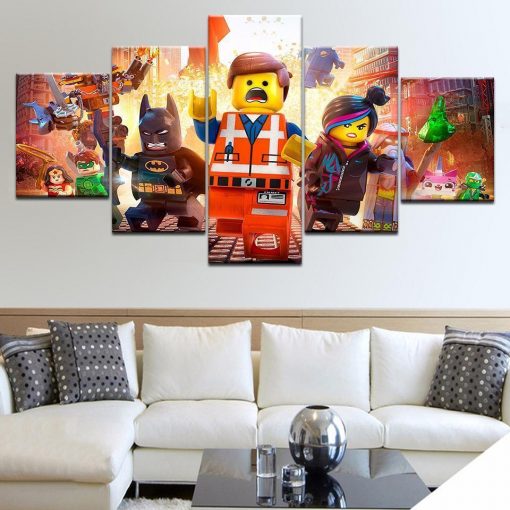 22499-NF La Grande Aventure Lego Movie - 5 Panel Canvas Art Wall Decor