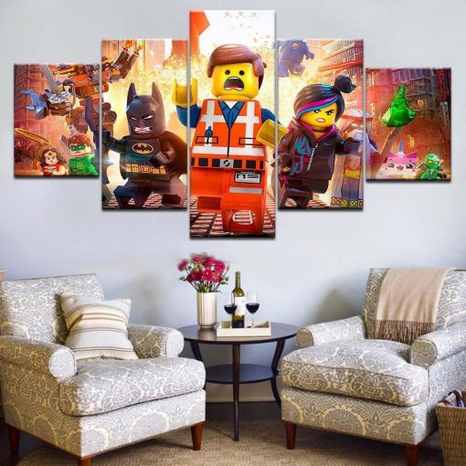 22499-NF La Grande Aventure Lego Movie - 5 Panel Canvas Art Wall Decor