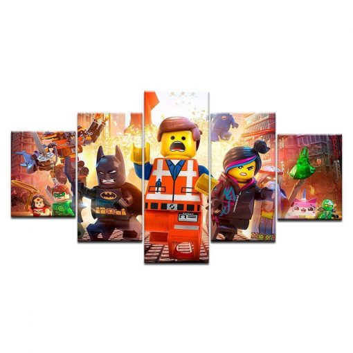 22499-NF La Grande Aventure Lego Movie - 5 Panel Canvas Art Wall Decor