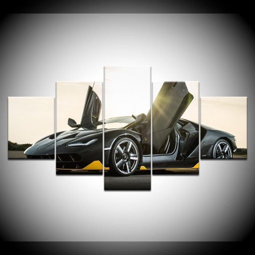 22377-NF Lamborghini Centenario Car & Motor - 5 Panel Canvas Art Wall Decor