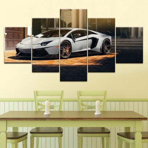22965-NF Lamborghini Supercar 1 Car - 5 Panel Canvas Art Wall Decor
