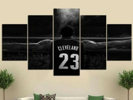 22587-NF Lebron James Sport And Celebrity - 5 Panel Canvas Art Wall Decor