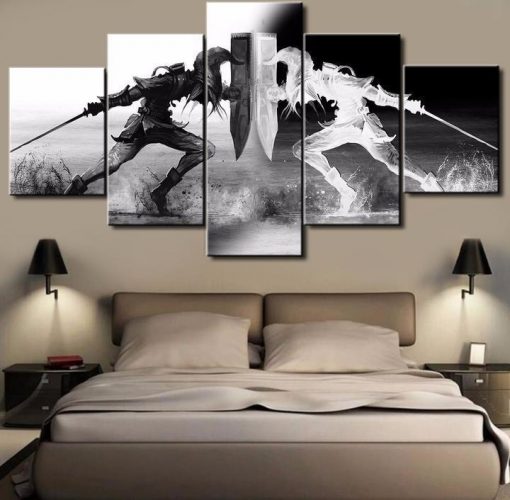 22284-NF Legend Of Zelda Battle For Light Gaming - 5 Panel Canvas Art Wall Decor