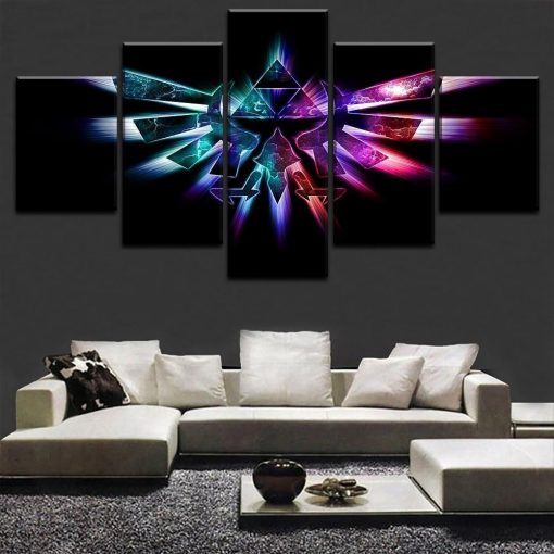 23417-NF Legend of Zelda Twilight Princess Logo Gaming - 5 Panel Canvas Art Wall Decor