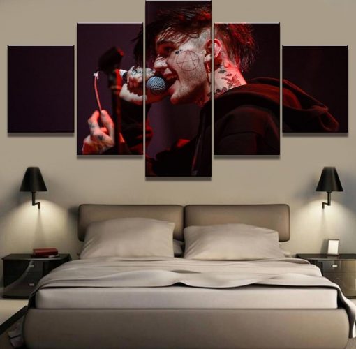 22360-NF Lil Peep Music Poster 1 Celebrity - 5 Panel Canvas Art Wall Decor