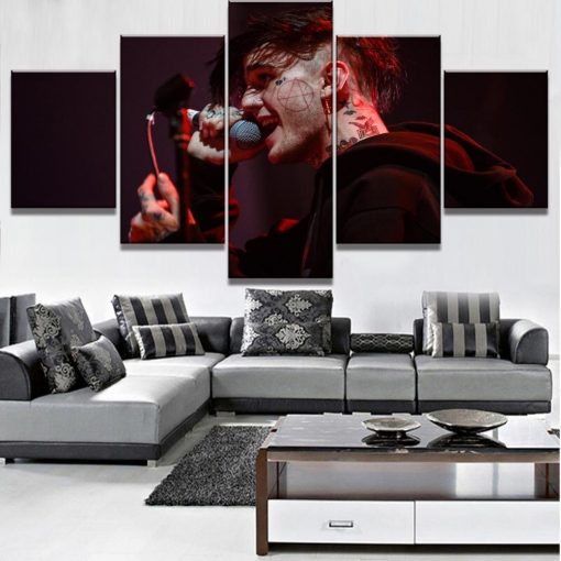 22360-NF Lil Peep Music Poster 1 Celebrity - 5 Panel Canvas Art Wall Decor