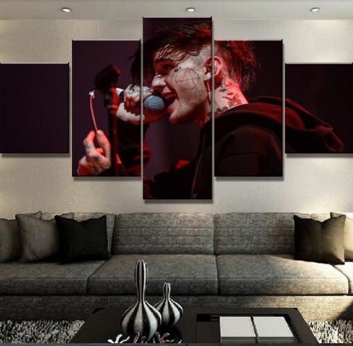 22360-NF Lil Peep Music Poster 1 Celebrity - 5 Panel Canvas Art Wall Decor