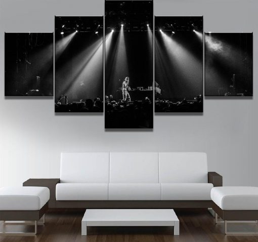 23413-NF Lil Peep On The Stage Celebrity - 5 Panel Canvas Art Wall Decor