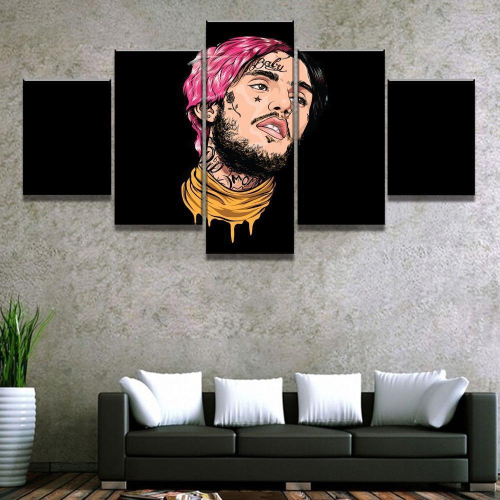 Lil Peep The Art 1 Celebrity – 5 Panel Canvas Art Wall Decor – Canvas Storm