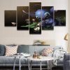 22964-NF Lilo & Stitch With The Ducklings Movie - 5 Panel Canvas Art Wall Decor