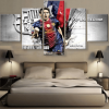 22583-NF Lionel Messi Barcelona Soccer Celebrity - 5 Panel Canvas Art Wall Decor