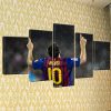 22962-NF Lionel Messi Praying Barcelona Soccer - 5 Panel Canvas Art Wall Decor