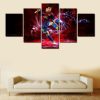22494-NF Lionel Messi Thunder Logo Soccer - 5 Panel Canvas Art Wall Decor