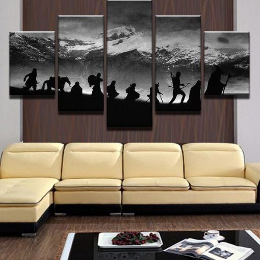 22666-NF Lord Of The Rings Movie - 5 Panel Canvas Art Wall Decor
