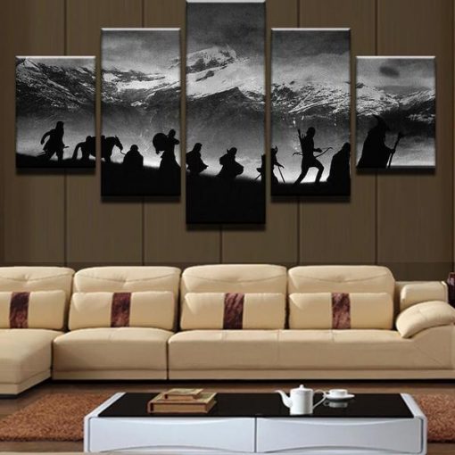 22666-NF Lord Of The Rings Movie - 5 Panel Canvas Art Wall Decor