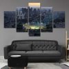 22562-NF Los Angeles Dodgers City Nature - 5 Panel Canvas Art Wall Decor