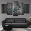 22665-NF Los Angeles Dodgers Logo Poster Baseball - 5 Panel Canvas Art Wall Decor