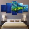 22384-NF Mahi-mahi Dolphinfish Dorado Ocean - 5 Panel Canvas Art Wall Decor