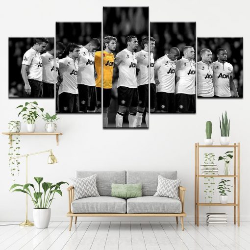 22493-NF Manchester United Legendary Team Soccer - 5 Panel Canvas Art Wall Decor