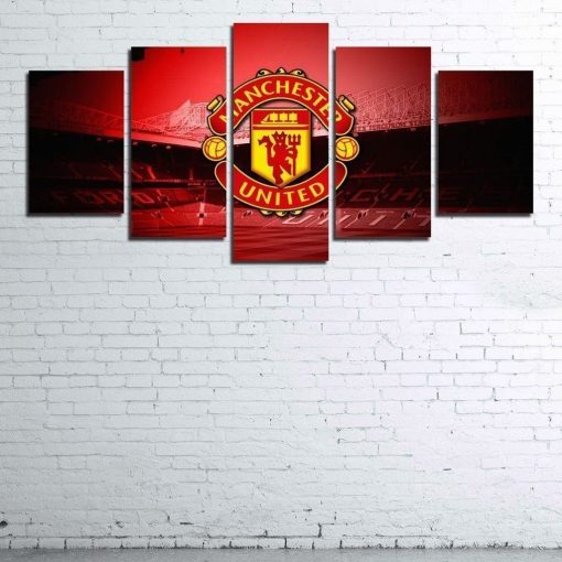 22443-NF Manchester United V2 Logo Sport - 5 Panel Canvas Art Wall Decor