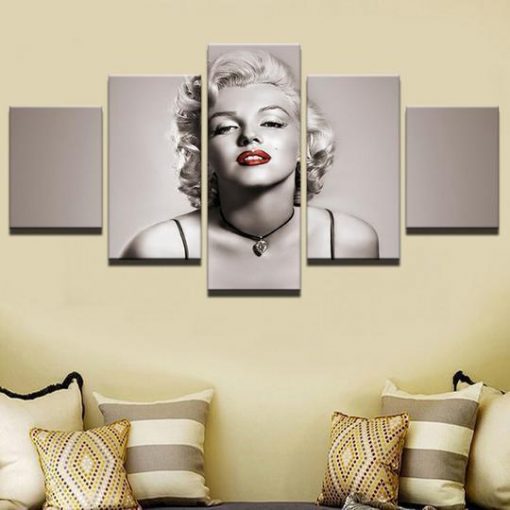 23395-NF Marilyn Monroe 7 Celebrity - 5 Panel Canvas Art Wall Decor