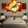 22319-NF Miami Dolphin Football Sport - 5 Panel Canvas Art Wall Decor