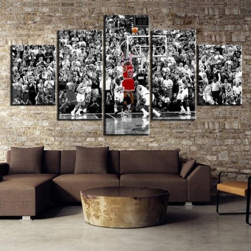 22340-NF Michael Jordan Best Moment Celebrity - 5 Panel Canvas Art Wall Decor