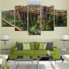 22715-NF Minecraft High Bridge Gaming - 5 Panel Canvas Art Wall Decor