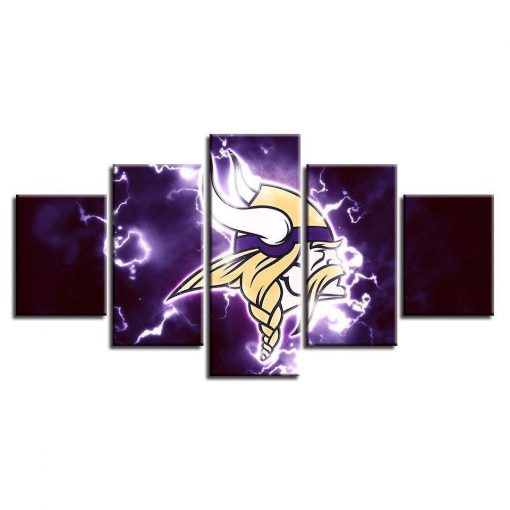 22663-NF Minnesota Vikings Football - 5 Panel Canvas Art Wall Decor