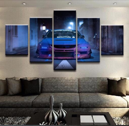 23216-NF Mitsubishi Lancer Evolution 1 Car - 5 Panel Canvas Art Wall Decor