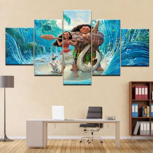 22431-NF Moana Disney - 5 Panel Canvas Art Wall Decor