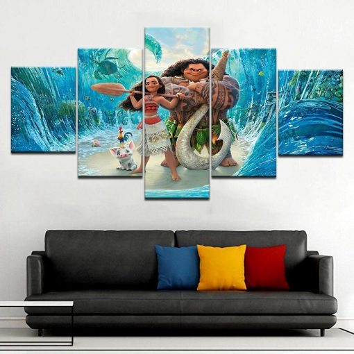 22431-NF Moana Disney - 5 Panel Canvas Art Wall Decor