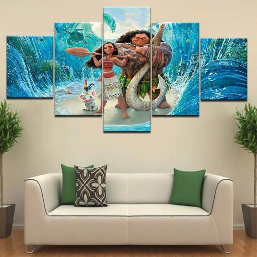 22431-NF Moana Disney - 5 Panel Canvas Art Wall Decor